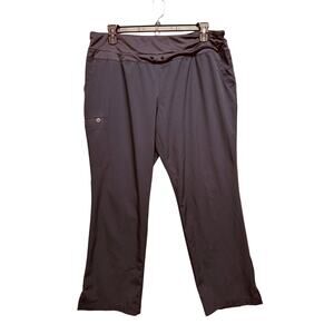 Barco One Women's Scrub Pants Dark Gray/Blue Size XLP No Drawstring Extra Pocket